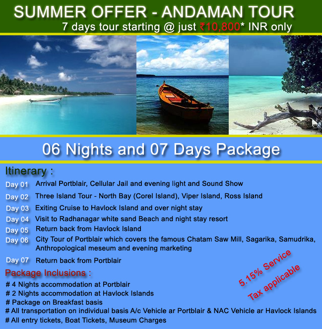 Holidays King Andaman Tour itenary